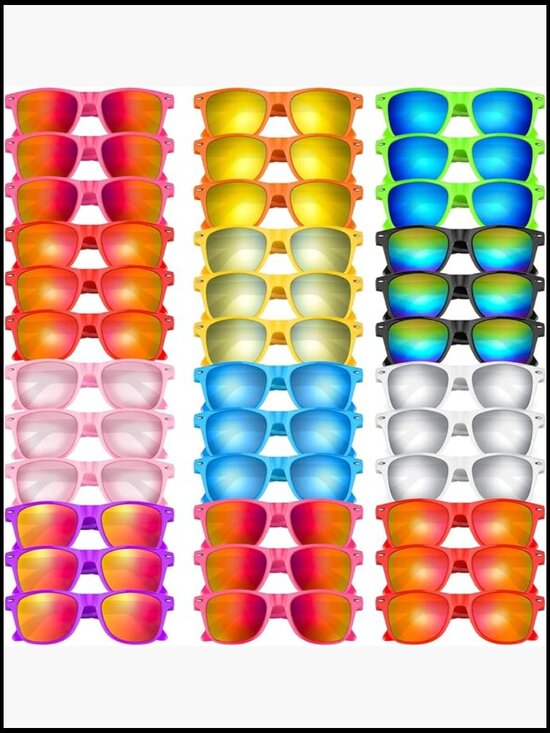 60-pack Neon Party Sunglasses Retro Style UV400 Protection main image 7